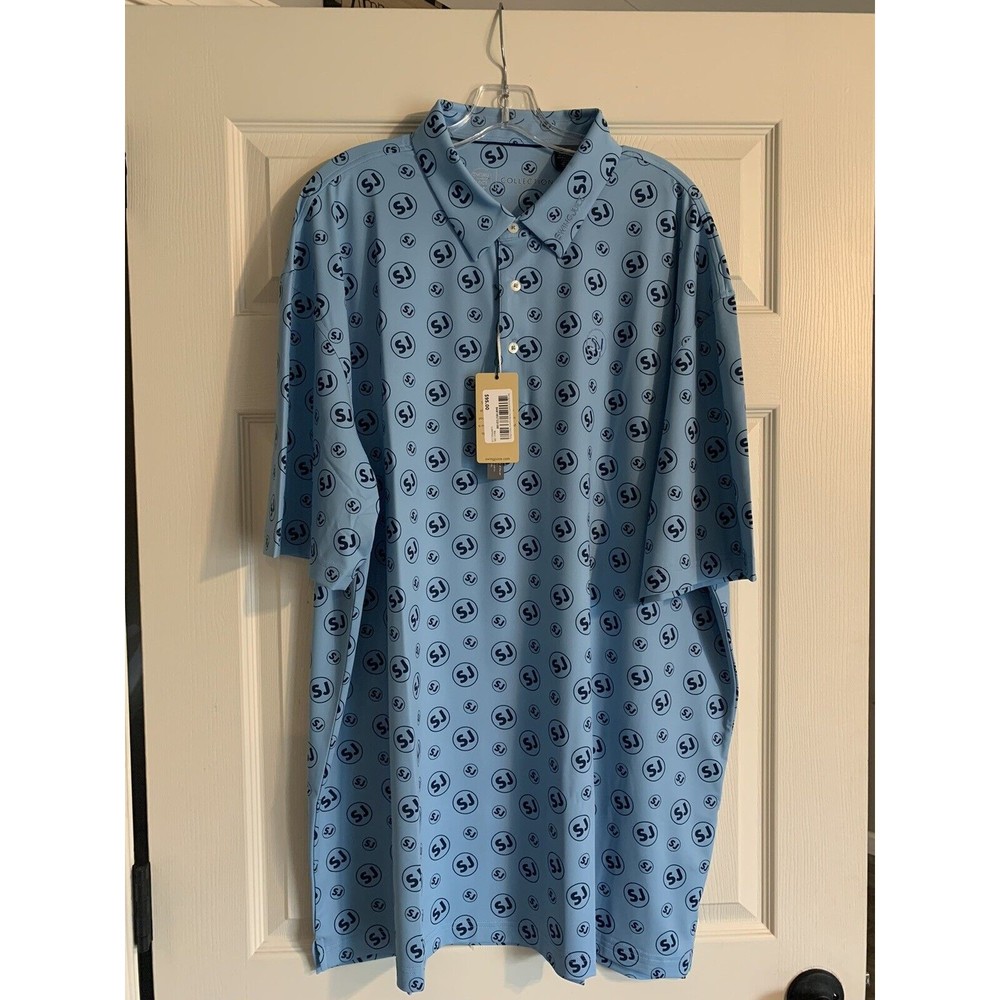 NWT Men’s Golf Swing Juice Blue SJ Logo Polo Shirt sz 3XL